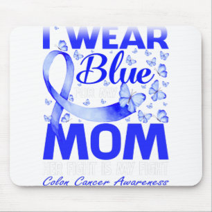 Mousepad Eu Visto Azul Para Minha Mãe Consciência Do Cancer