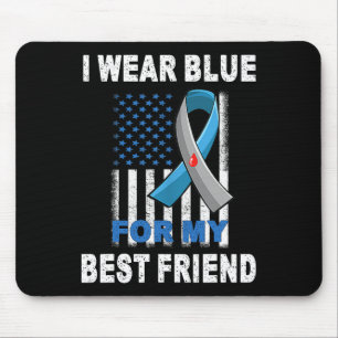 Mousepad Eu Visto Azul Para Minha Melhor Consciência Da Dia