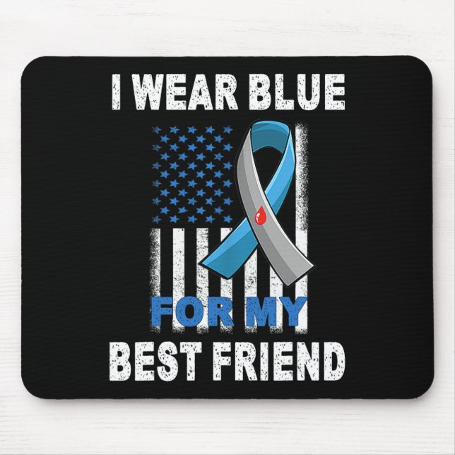 Mousepad Eu Visto Azul Para Minha Melhor Consciência Da Dia (Frente)