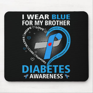 Mousepad Eu Visto Azul Para O Meu Irmão Esperança Ama Diabe