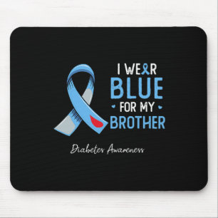 Mousepad Eu visto azul para o meu irmão, o Mês de Consciênc