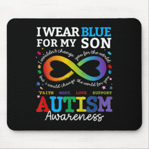 Mousepad Eu Visto Blues Para Meu Filho Autismo Consciência