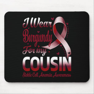 Mousepad Eu Visto Burgundy Para A Anemia Célula Falsiforme