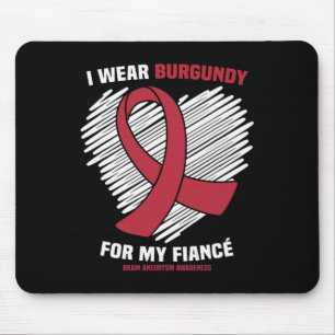 Mousepad Eu Visto Burgundy Para Meu Aneurismo Do Cérebro Do