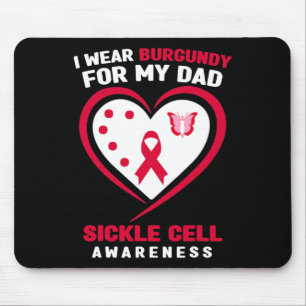 Mousepad Eu Visto Burgundy para o meu Pai Célula Falsiforme