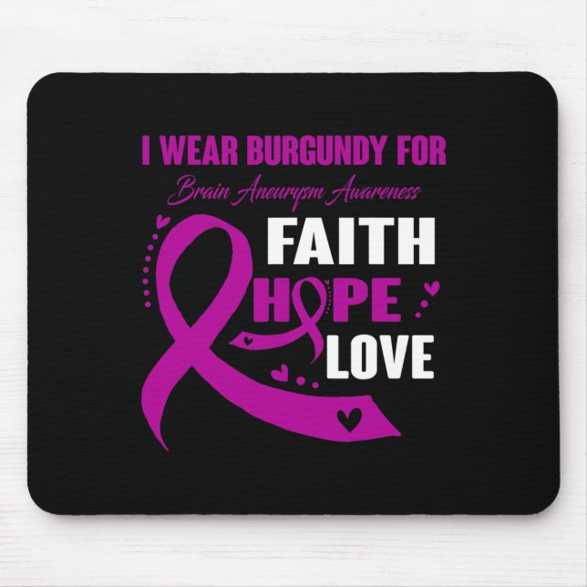Mousepad Eu Visto Burgundy Para Presentes De Consciência Do (Frente)