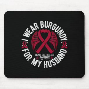 Mousepad Eu Visto Burgundy Pelo Meu Marido Célula Falsiform