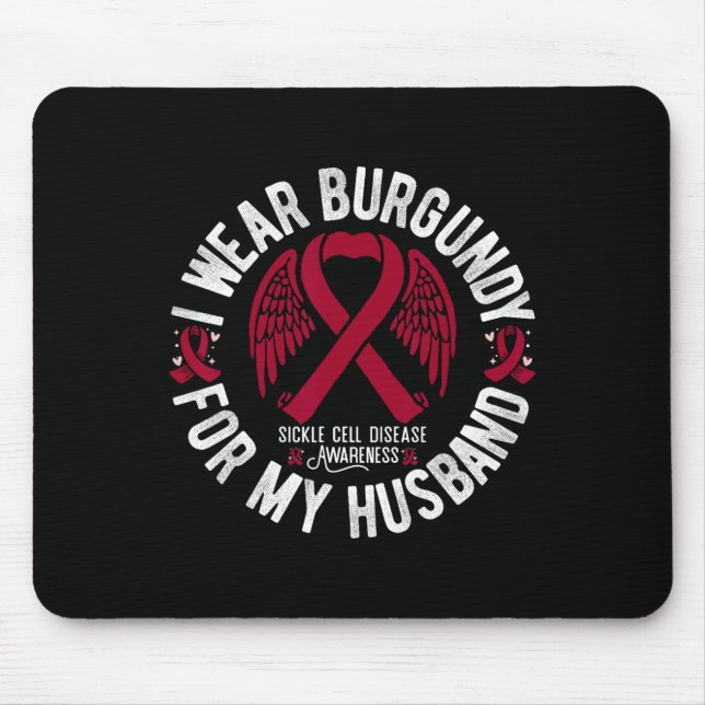 Mousepad Eu Visto Burgundy Pelo Meu Marido Célula Falsiform (Frente)