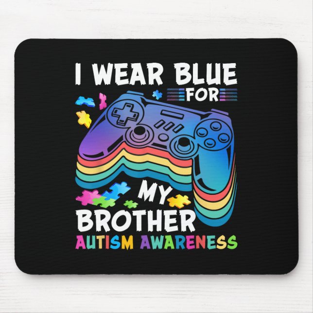 Mousepad Eu Visto De Azul Para Os Meus Irmãos Autismo Acons (Frente)