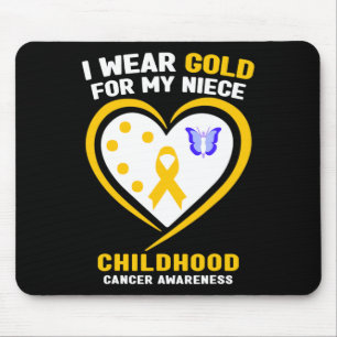 Mousepad Eu Visto Dourado Para O Meu Cancer De Infância Awa