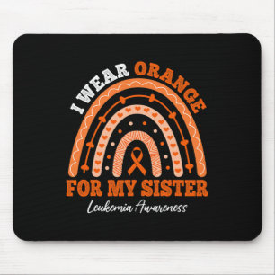Mousepad Eu Visto Fita Laranja Para Consciência Da Leucemia