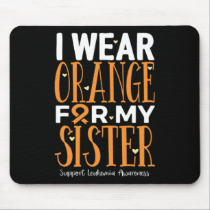 Mousepad Eu Visto Laranja Para A Consciência Da Leucemia Da