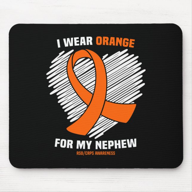 Mousepad Eu Visto Laranja Para A Consciência Do Meu Sobrinh (Frente)
