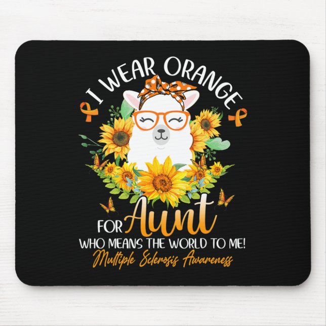 Mousepad Eu Visto Laranja Para Minha Tia Sra. Conscientista (Frente)