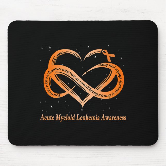Mousepad Eu Visto Laranja Para O Guerreiro Da Leucemia Miel (Frente)
