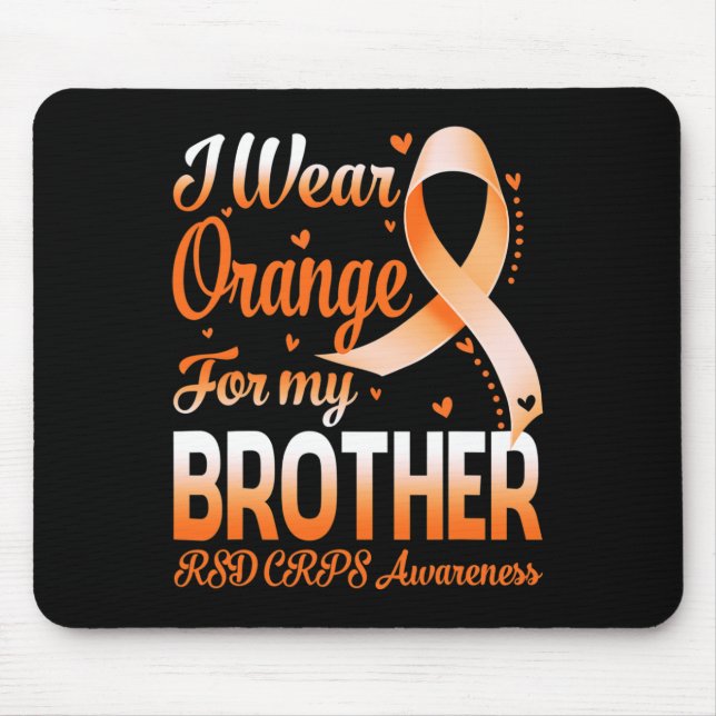 Mousepad Eu Visto Laranja Para O Meu Irmão Rsd Crps Sensibi (Frente)