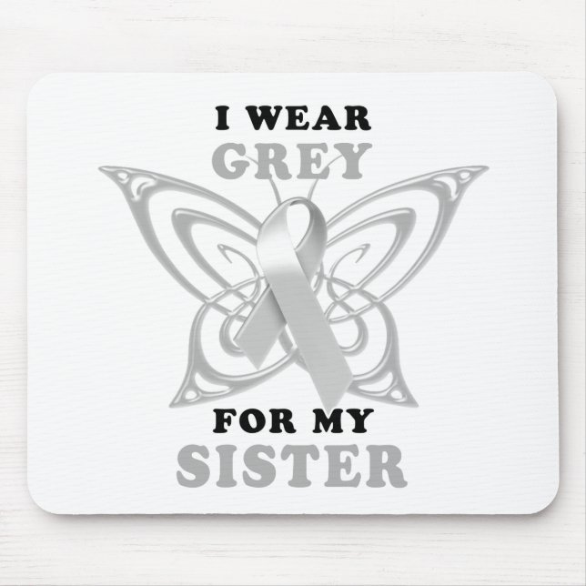 Mousepad Eu visto o cinza para minha irmã (Frente)