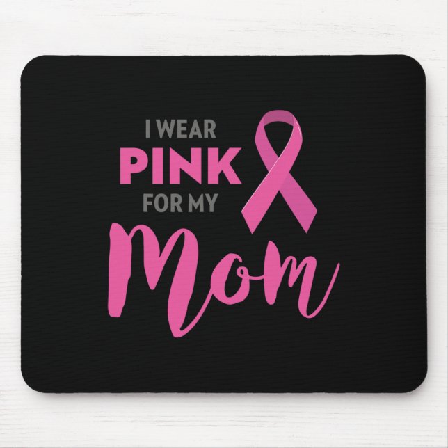 Mousepad Eu Visto Rosa Para A Consciência Do Cancer Da Minh (Frente)