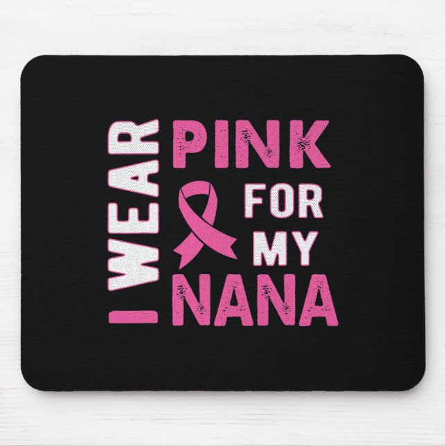 Mousepad Eu Visto Rosa para a Sensibilização do Cancer de M (Frente)
