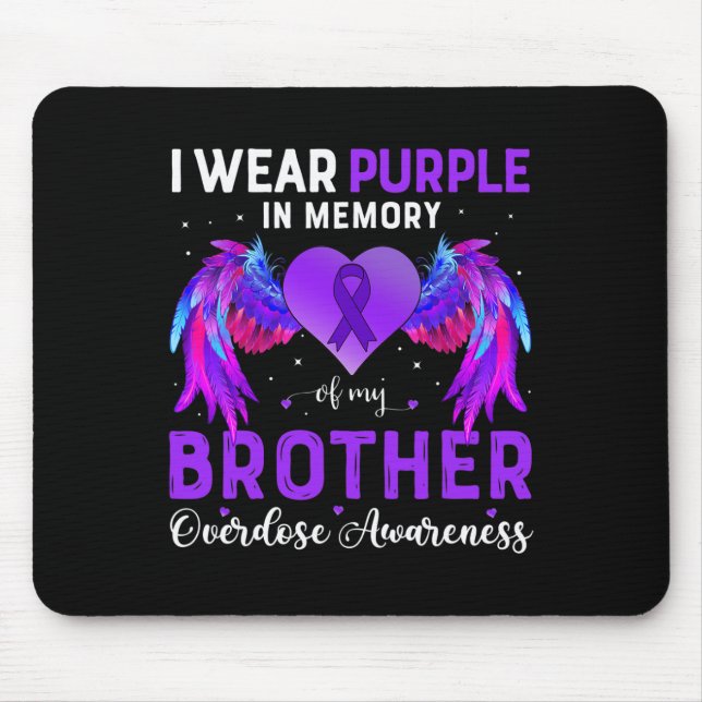 Mousepad Eu Visto Roxo Em Memória De Minha Sobredosagem Irm (Frente)