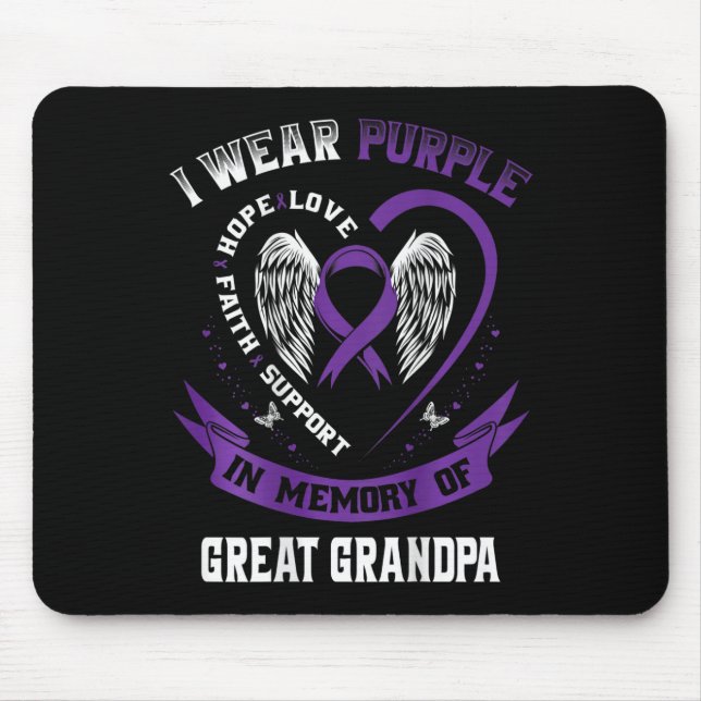 Mousepad Eu Visto Roxo Em Memória Do Avô Excelente Pancreat (Frente)