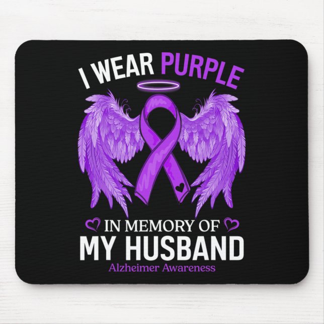 Mousepad Eu Visto Roxo Em Memória Do Meu Marido Heimerheime (Frente)