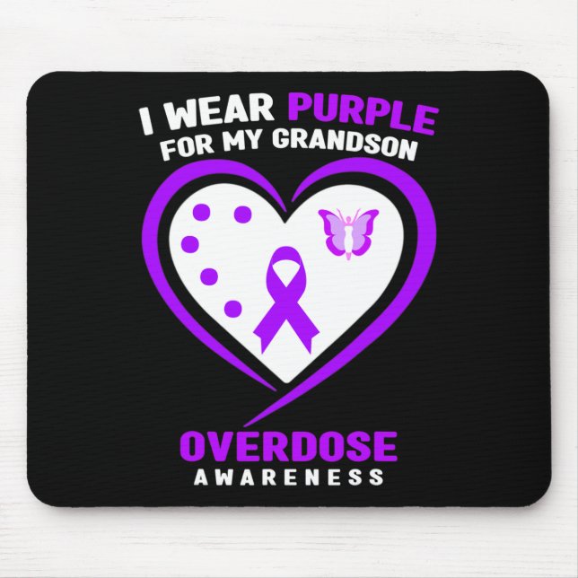 Mousepad Eu Visto Roxo Para A Consciência Da Sobredosagem D (Frente)
