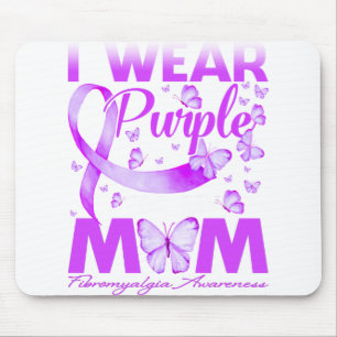 Mousepad Eu Visto Roxo Para A Minha Consciência da Fibromi