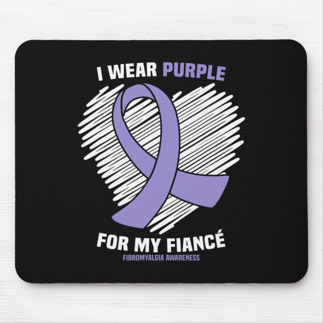 Mousepad Eu Visto Roxo Para A Minha Consciência Da Fibromia (Frente)
