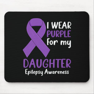 Mousepad Eu Visto Roxo para a Minha Filha Epilepsia Sensibi