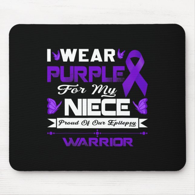 Mousepad Eu Visto Roxo Para A Minha sobrinha Orgulhosa Da N (Frente)