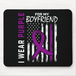 Mousepad Eu Visto Roxo Para Câncer de pâncreas De Namorado