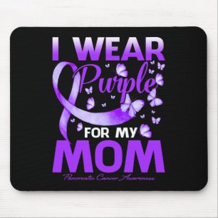 Mousepad Eu Visto Roxo Para Minha Mãe Câncer de pâncreas Aw