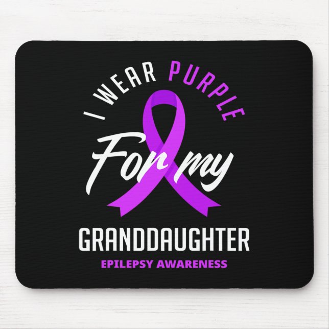 Mousepad Eu Visto Roxo Para Minha Neta Epilepsia Awaren (Frente)