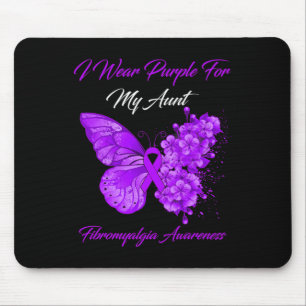 Mousepad Eu Visto Roxo Para Minha Tia Fibromialgia Consciên