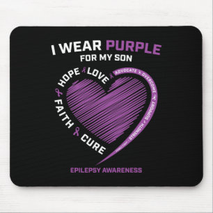 Mousepad Eu Visto Roxo Para O Meu Filho Sensibilização Epil