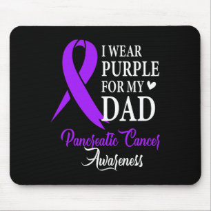 Mousepad Eu Visto Roxo Para O Meu Pai Câncer de pâncreas Te