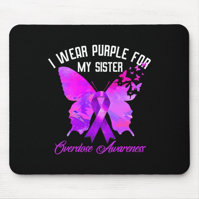 Mousepad Eu Visto Roxo Pela Consciência Da Sobredosagem Da  (Frente)