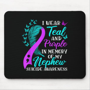 Mousepad Eu Visto Roxo Teal Em Memória Do Meu Suicídio Do S