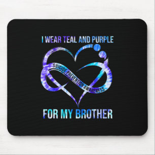 Mousepad Eu Visto Roxo Teal Para Prevenção Suicida Irmão