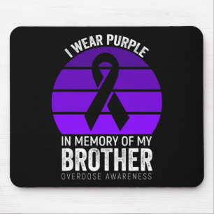 Mousepad Eu Visto Sobredosagem Roxa Sensibilização Fita Rox