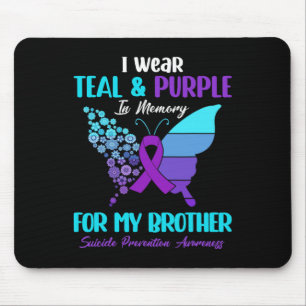 Mousepad Eu Visto Teal E Roxo Na Memória Do Irmão Suiciado