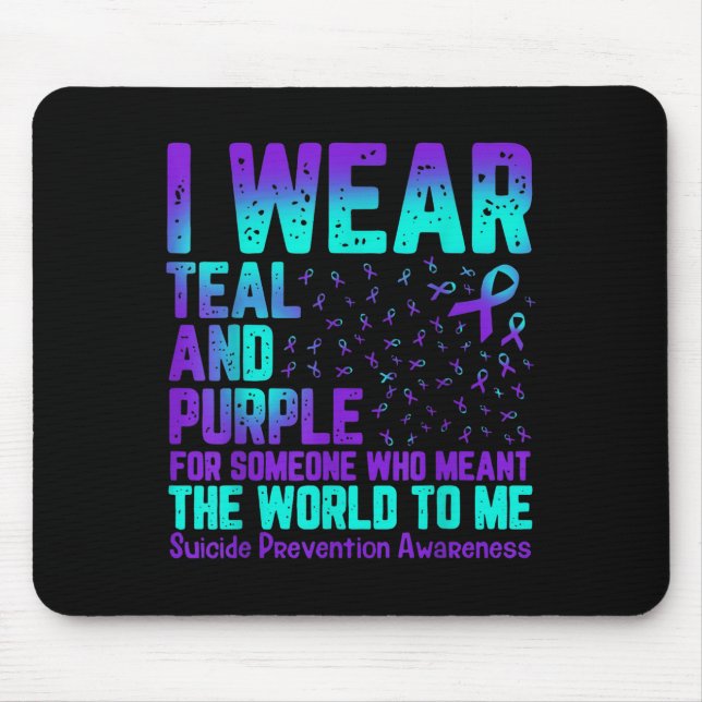 Mousepad Eu Visto Teal E Roxo Para Alguém Que Quer Dizer O  (Frente)