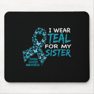 Mousepad Eu Visto Teal Pela Consciência Do Câncer de ovário