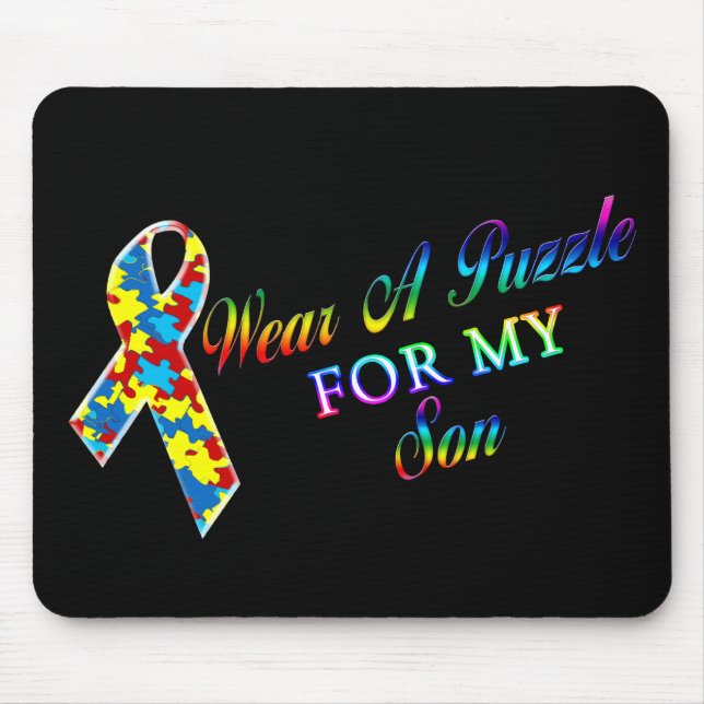 Mousepad Eu visto um quebra-cabeça para meu filho (Frente)