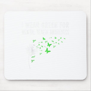 Mousepad Eu Visto Verde Para A Consciência Da Saúde Mental