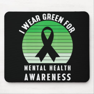 Mousepad Eu Visto Verde Para A Sensibilização Mental Para A