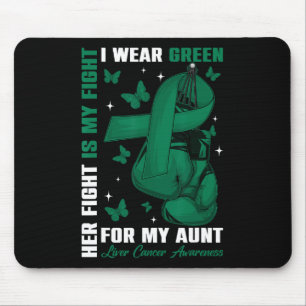 Mousepad Eu Visto Verde Para Minha Tia Câncer de figado Sen