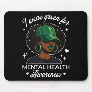 Mousepad Eu Visto Verde Para Sensibilização Para A Saúde Me