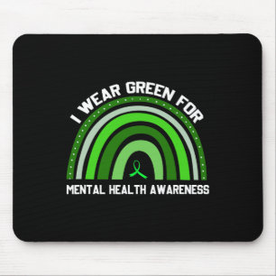 Mousepad Eu Visto Verde Para Sensibilização Para A Saúde Me